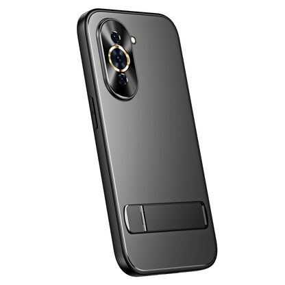 For Huawei nova 10 Pro R-JUST RJ-61 Electroplating Frosted TPU + PC Phone Case with Holder(Grey) - Huawei Cases by R-JUST | Online Shopping South Africa | PMC Jewellery