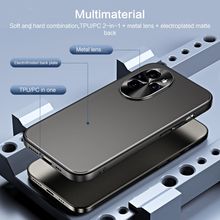 For Honor 100 Pro R-JUST RJ-61 Electroplating Frosted TPU + PC Phone Case(Silver) - Honor Cases by R-JUST | Online Shopping South Africa | PMC TechLife | Buy Now Pay Later Mobicred