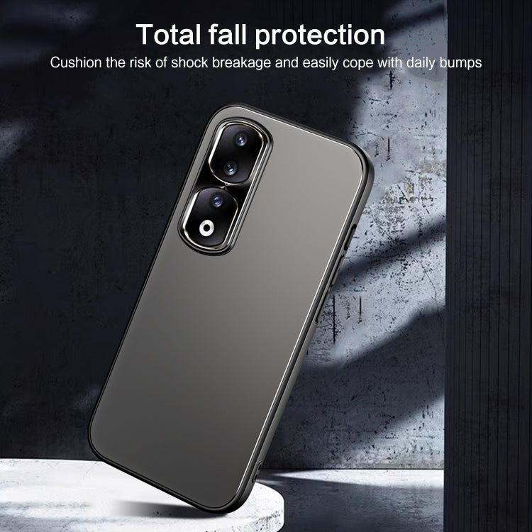 For Honor 90 R-JUST RJ-61 Electroplating Frosted TPU + PC Phone Case(Blue) - Honor Cases by R-JUST | Online Shopping South Africa | PMC TechLife