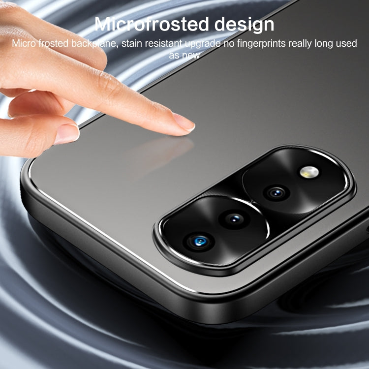 For Honor 70 Pro R-JUST RJ-61 Electroplating Frosted TPU + PC Phone Case(Grey) - Honor Cases by R-JUST | Online Shopping South Africa | PMC TechLife