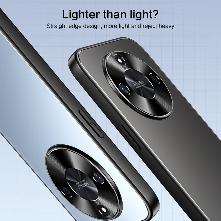 For Honor X50 R-JUST RJ-61 Electroplating Frosted TPU + PC Phone Case with Holder(Silver) - Honor Cases by R-JUST | Online Shopping South Africa | PMC TechLife | Buy Now Pay Later Mobicred