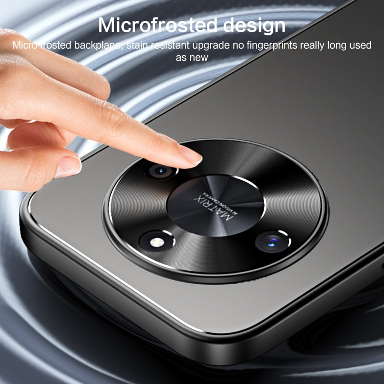 For Honor X50 R-JUST RJ-61 Electroplating Frosted TPU + PC Phone Case with Holder(Silver) - Honor Cases by R-JUST | Online Shopping South Africa | PMC TechLife | Buy Now Pay Later Mobicred