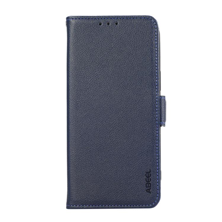 For iPhone 17 Pro Max ABEEL Side-Magnetic Litchi Pattern Leather RFID Phone Case(Blue) - free shipping - PMc TechLife - Order now!