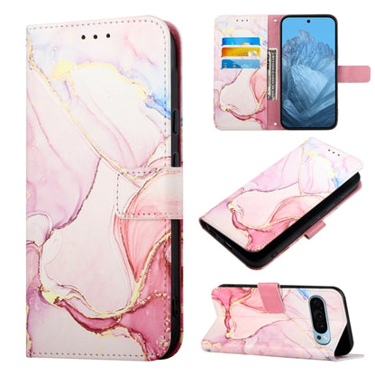 For Google Pixel 9 PT003 Marble Pattern Flip Leather Phone Case(Rose Gold) - Google Cases by PMC Jewellery | Online Shopping South Africa | PMC Jewellery | Buy Now Pay Later Mobicred