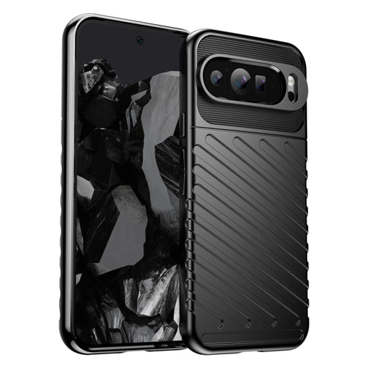 For Google Pixel 9 Pro 5G Thunderbolt Shockproof TPU Phone Case(Black) - Google Cases by PMC Jewellery | Online Shopping South Africa | PMC Jewellery | Buy Now Pay Later Mobicred