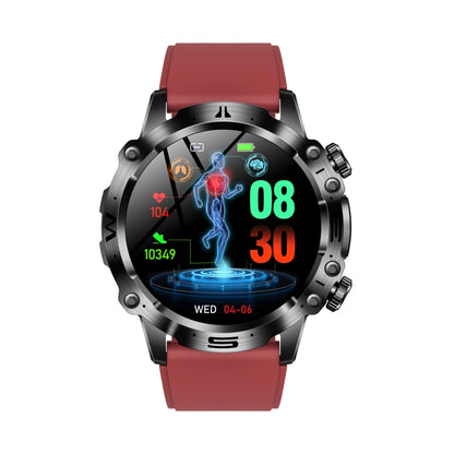 ET482 1.43 inch AMOLED Screen Sports Smart Watch Support Bluethooth Call /  ECG Function(Red Silicone Band) - Smart Watches by PMC Jewellery | Online Shopping South Africa | PMC Jewellery