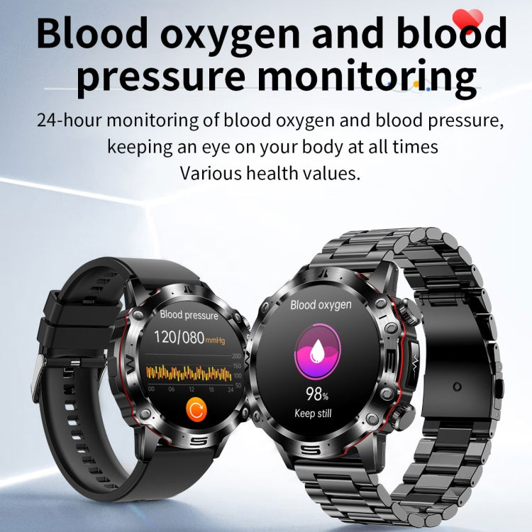 ET482 1.43 inch AMOLED Screen Sports Smart Watch Support Bluethooth Call /  ECG Function(Black Steel Band) - Smart Watches by PMC Jewellery | Online Shopping South Africa | PMC Jewellery