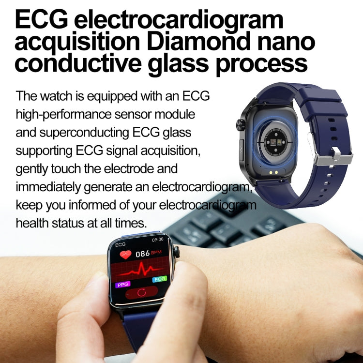 ET580 2.04 inch AMOLED Screen Sports Smart Watch Support Bluetooth Call /  ECG Function(Brown Leather Band) - free shipping - PMC TechLife - Order now!