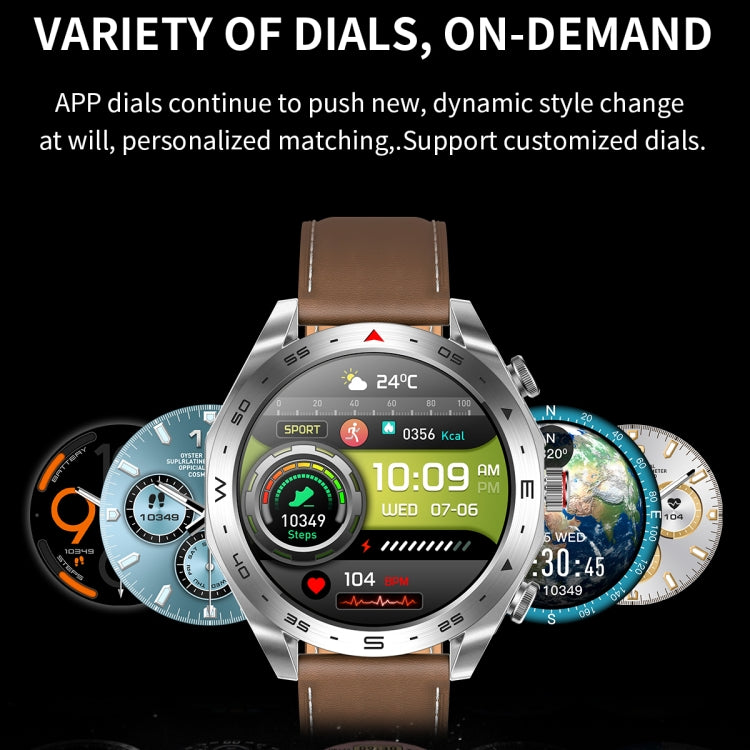 LEMFO T95 1.52 inch IPS Screen 2 in 1 Bluetooth Earphone Smart Watch Support Health Monitoring(Silver) - Smart Watches by LEMFO | Online Shopping South Africa | PMC Jewellery