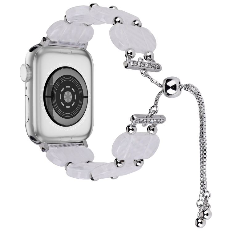 For Apple Watch SE 2023 44mm Resin Retractable Chain Watch Band(Fluorescent) - Watch Bands by PMC TechLife | Online Shopping South Africa | PMC TechLife