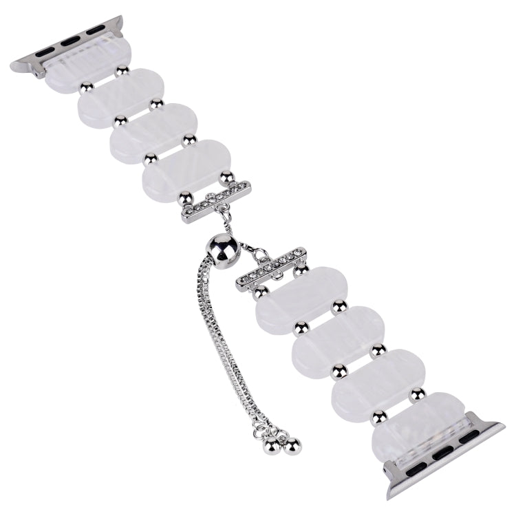 For Apple Watch Series 9 41mm Resin Retractable Chain Watch Band(Fluorescent) - Watch Bands by PMC TechLife | Online Shopping South Africa | PMC TechLife