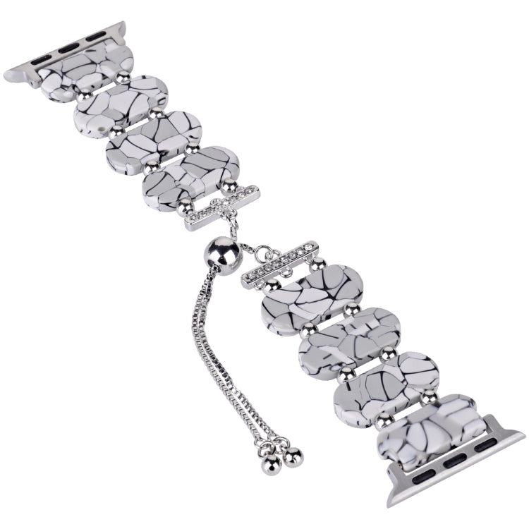 For Apple Watch Series 5 44mm Resin Retractable Chain Watch Band(Cracks) - Watch Bands by PMC TechLife | Online Shopping South Africa | PMC TechLife