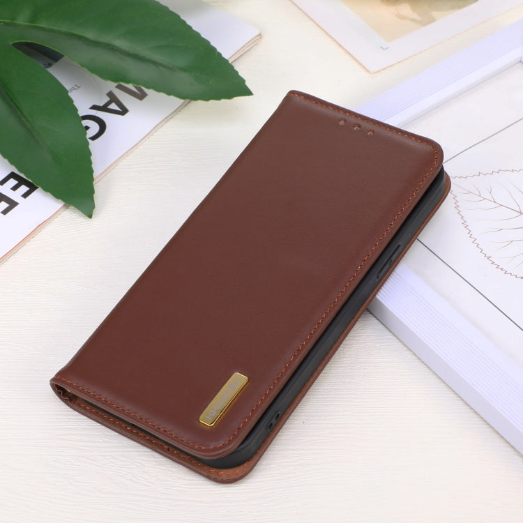For Google Pixel 10 / 9 KHAZNEH Nappa Top Layer Cowhide Leather Phone Case(Brown) - Google Cases by PMC TechLife | Online Shopping South Africa | PMC TechLife | Buy Now Pay Later Mobicred