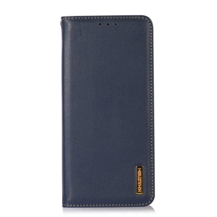 For Google Pixel 9a KHAZNEH Nappa Top Layer Cowhide Leather Phone Case(Blue) - Google Cases by PMC TechLife | Online Shopping South Africa | PMC TechLife | Buy Now Pay Later Mobicred