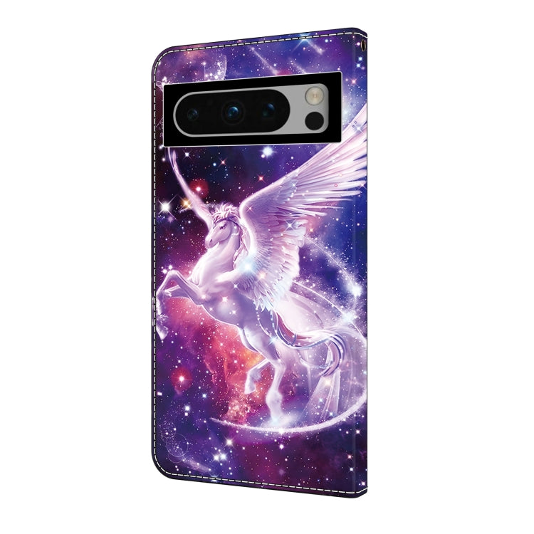 For Google Pixel 9 Pro Crystal Painted Leather Phone case(Unicorn) - Google Cases by PMC Jewellery | Online Shopping South Africa | PMC Jewellery | Buy Now Pay Later Mobicred