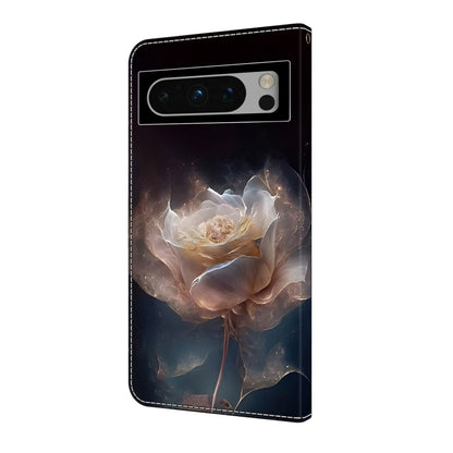 For Google Pixel 9 Pro Crystal Painted Leather Phone case(Peony) - Google Cases by PMC Jewellery | Online Shopping South Africa | PMC Jewellery | Buy Now Pay Later Mobicred