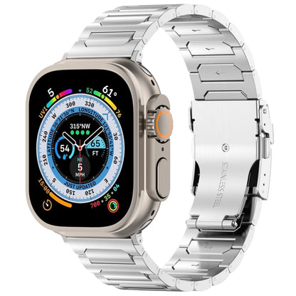 For Apple Watch Ultra 2 49mm I-Shaped Titanium Metal Watch Band(Mirror Silver) - Watch Bands by PMC Jewellery | Online Shopping South Africa | PMC Jewellery