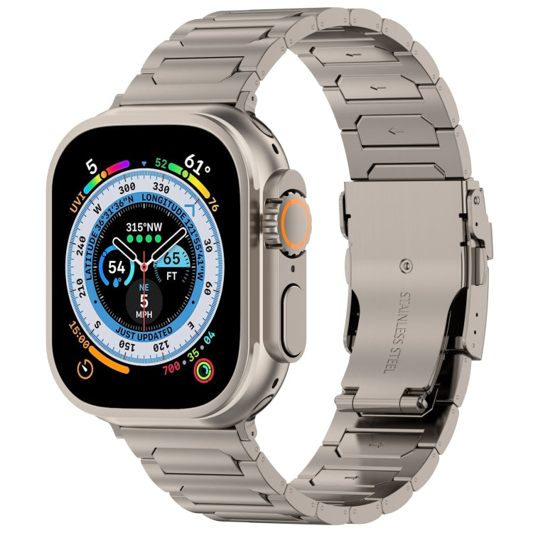 For Apple Watch Ultra 49mm I-Shaped Titanium Metal Watch Band(Titanium) - Watch Bands by PMC Jewellery | Online Shopping South Africa | PMC Jewellery