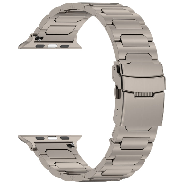 For Apple Watch Series 4 44mm I-Shaped Titanium Metal Watch Band(Titanium) - Watch Bands by PMC Jewellery | Online Shopping South Africa | PMC Jewellery