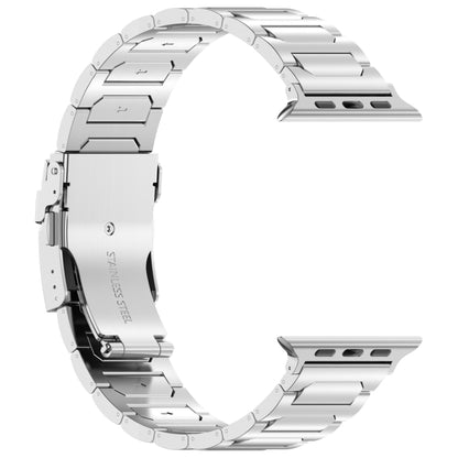 For Apple Watch 42mm I-Shaped Titanium Metal Watch Band(Silver) - Watch Bands by PMC Jewellery | Online Shopping South Africa | PMC Jewellery