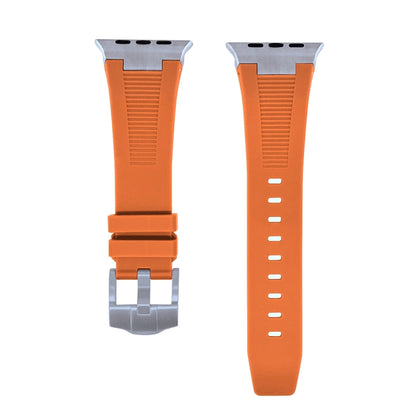 For Apple Watch 42mm Loners Liquid Silicone Watch Band(Titanium Orange) - Watch Bands by PMC Jewellery | Online Shopping South Africa | PMC Jewellery