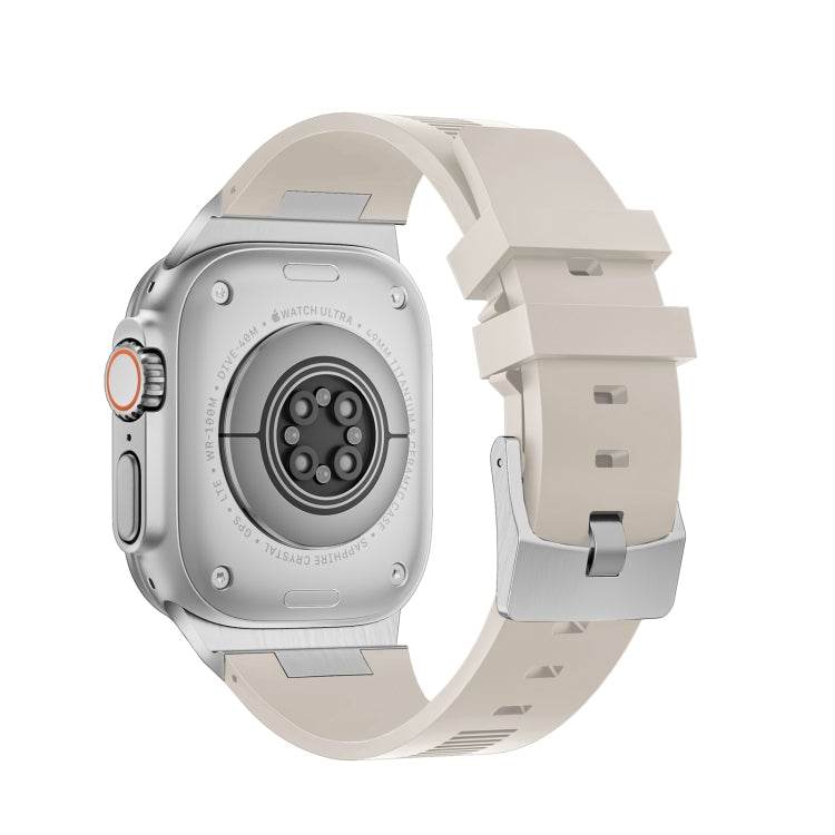 For Apple Watch 42mm Loners Liquid Silicone Watch Band(Silver Starlight) - free shipping - PMC TechLife - Order now!