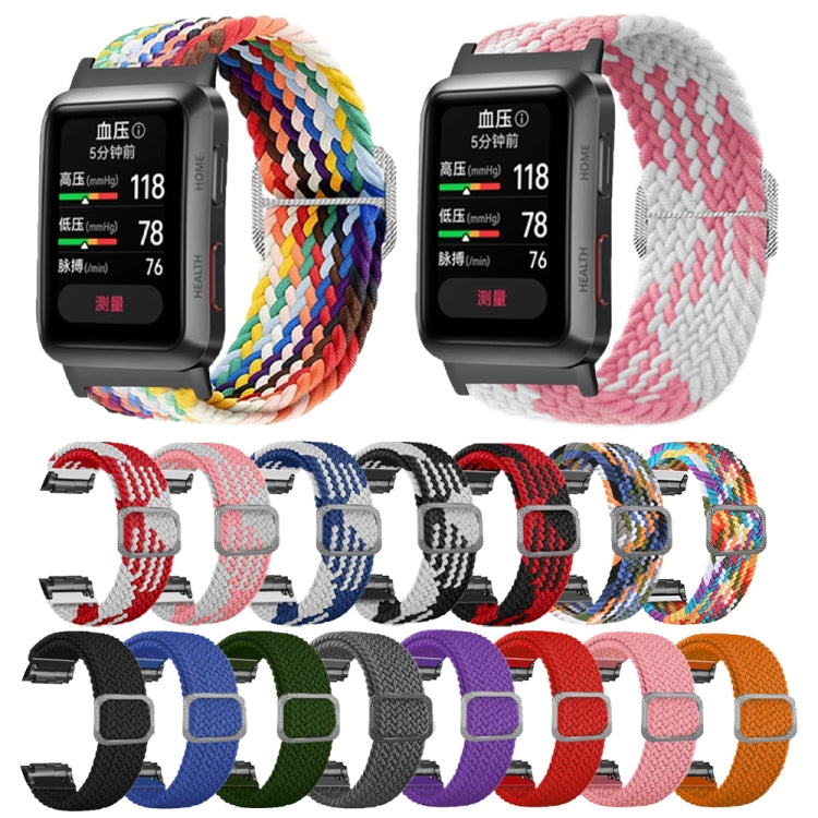For Huawei Watch D Adjustable Woven Nylon Watch Band(Pink) - Watch Bands by PMC TechLife | Online Shopping South Africa | PMC TechLife