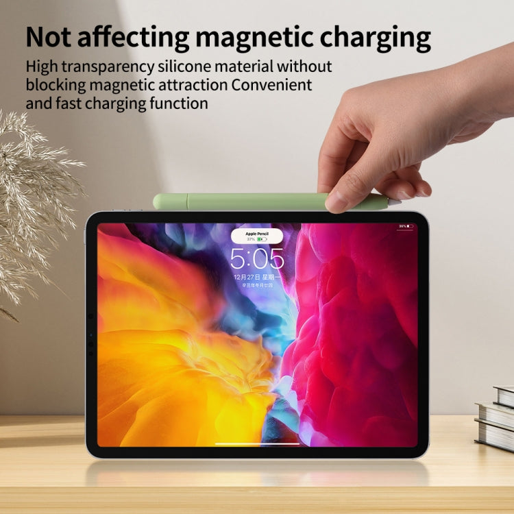 For Apple Pencil (USB-C) Solid Color Silicone Protective Case(Matcha Green) - Pencil Accessories by PMC Jewellery | Online Shopping South Africa | PMC Jewellery | Buy Now Pay Later Mobicred