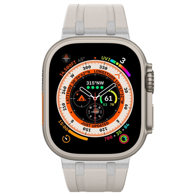 For Apple Watch Series 4 44mm Stone Grain Liquid Silicone Watch Band(Silver Starlight) - free shipping - PMC TechLife - Order now!