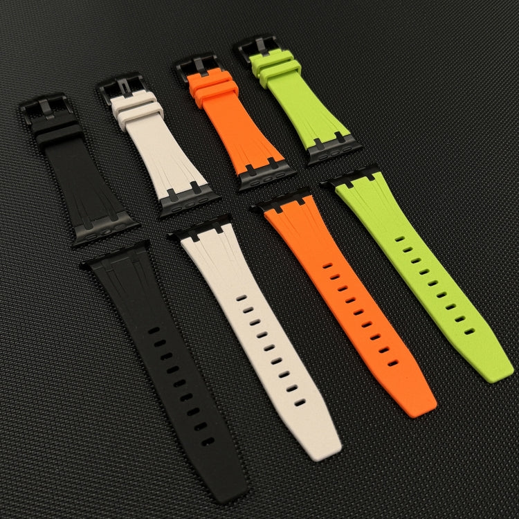 For Apple Watch Series 8 45mm Stone Grain Liquid Silicone Watch Band(Titanium Black) - Watch Bands by PMC Jewellery | Online Shopping South Africa | PMC Jewellery