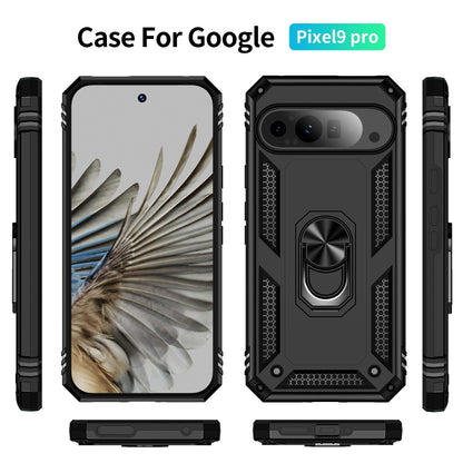 For Google Pixel 9 Pro Shockproof TPU + PC Phone Case with Holder(Black) - Google Cases by PMC Jewellery | Online Shopping South Africa | PMC Jewellery | Buy Now Pay Later Mobicred