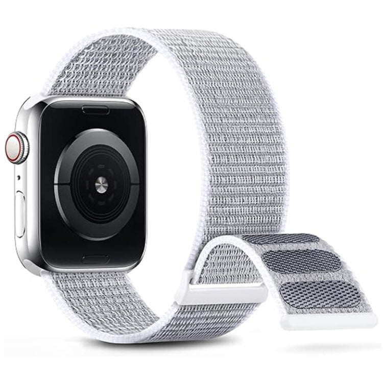 For Apple Watch Series 5 44mm Dual Hook and Loop Nylon Watch Band(Seashell) - Watch Bands by PMC TechLife | Online Shopping South Africa | PMC TechLife