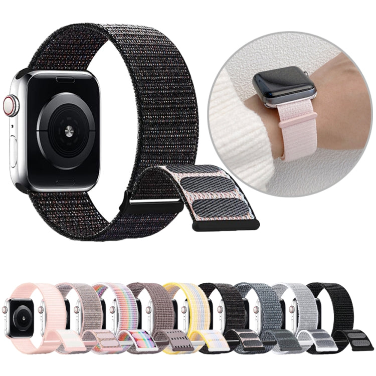 For Apple Watch SE 2022 44mm Dual Hook and Loop Nylon Watch Band(Rainbow) - Watch Bands by PMC TechLife | Online Shopping South Africa | PMC TechLife