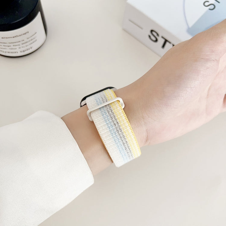 For Apple Watch SE 2023 40mm Dual Hook and Loop Nylon Watch Band(Rainbow) - Watch Bands by PMC TechLife | Online Shopping South Africa | PMC TechLife