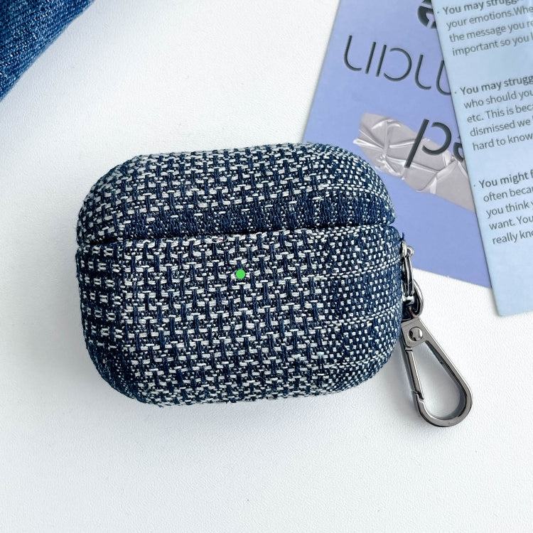 For AirPods Pro 2 Stitching Denim Cloth Bluetooth Earphone Protective Case(Rhombus) - For AirPods Pro 2 by PMC Jewellery | Online Shopping South Africa | PMC Jewellery | Buy Now Pay Later Mobicred