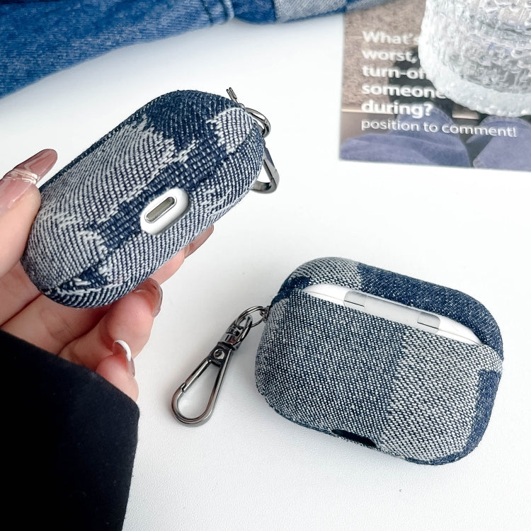 For AirPods Pro Stitching Denim Cloth Bluetooth Earphone Protective Case(Light Color Irregular) - free shipping - PMC Jewellery - Order now!