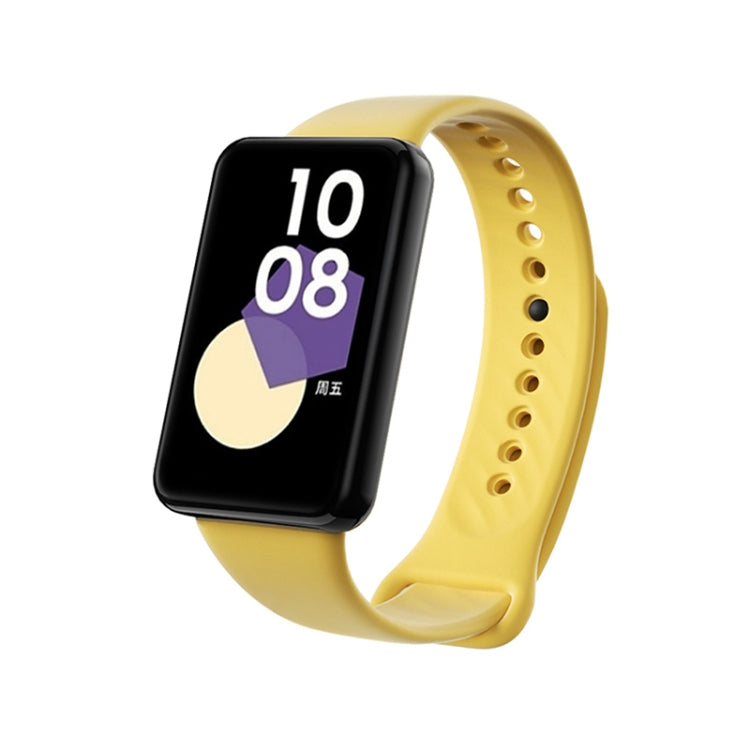 For Honor Band 9 Black Buckle TPU Watch Band(Yellow) - Watch Bands by PMC TechLife | Online Shopping South Africa | PMC TechLife