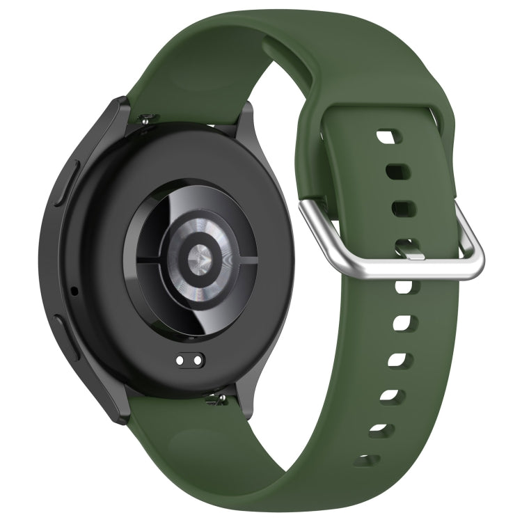 For Xiaomi Watch 2 Solid Color Metal Silver Buckle Silicone Watch Band, Size: S(Army Green) - Watch Bands by PMC Jewellery | Online Shopping South Africa | PMC Jewellery