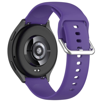 For Xiaomi Watch 2 Solid Color Metal Silver Buckle Silicone Watch Band, Size: S(Purple) - Watch Bands by PMC Jewellery | Online Shopping South Africa | PMC Jewellery