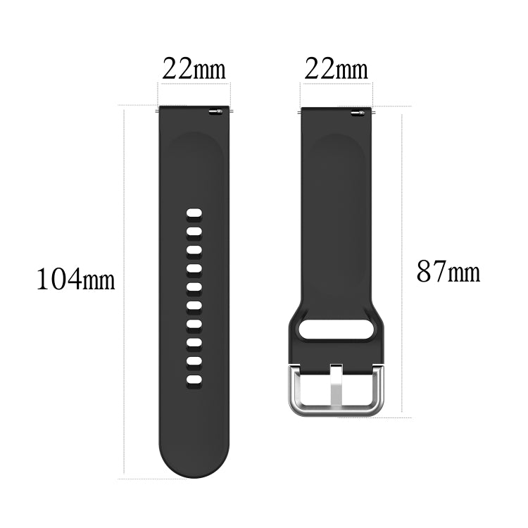 For Xiaomi Watch 2 Solid Color Metal Silver Buckle Silicone Watch Band, Size: S(Rock Blue) - Watch Bands by PMC Jewellery | Online Shopping South Africa | PMC Jewellery