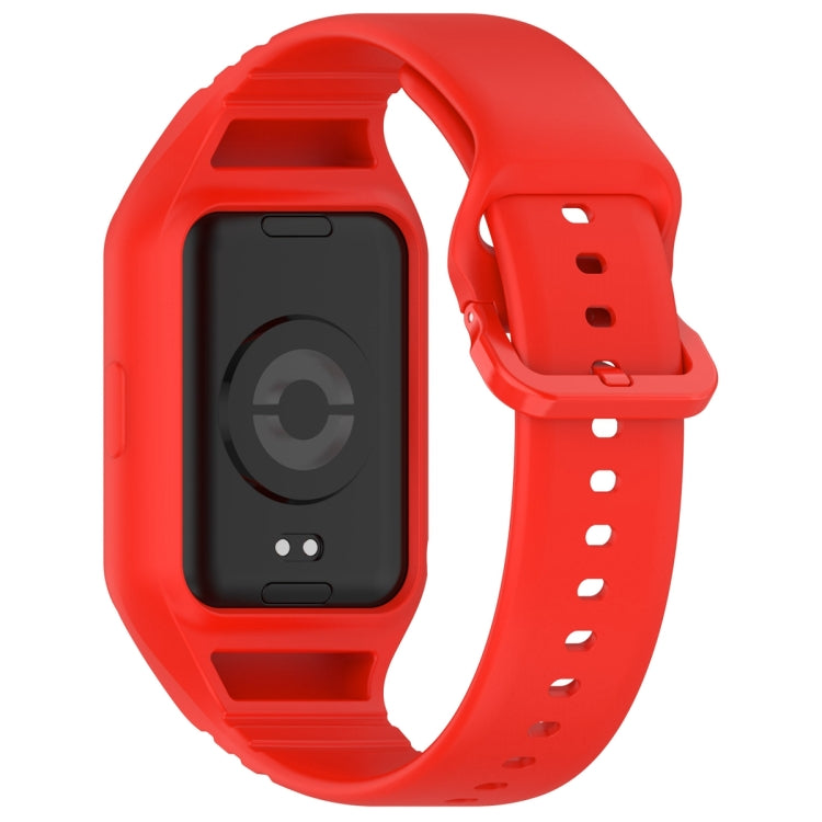 For Xiaomi Mi Band 8 Pro Solid Color Integrated TPU Watch Band(Red) - Watch Bands by PMC Jewellery | Online Shopping South Africa | PMC Jewellery