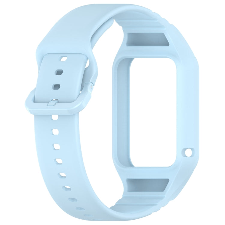 For Xiaomi Mi Band 8 Pro Solid Color Integrated TPU Watch Band(Light Blue) - Watch Bands by PMC Jewellery | Online Shopping South Africa | PMC Jewellery