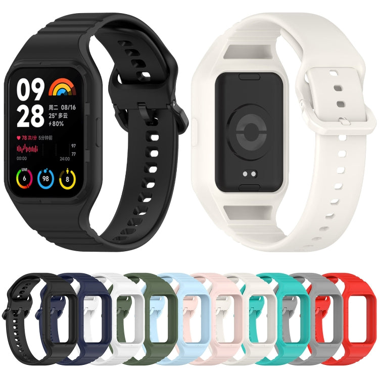 For Xiaomi Mi Band 8 Pro Solid Color Integrated TPU Watch Band(Teal) - Watch Bands by PMC TechLife | Online Shopping South Africa | PMC TechLife