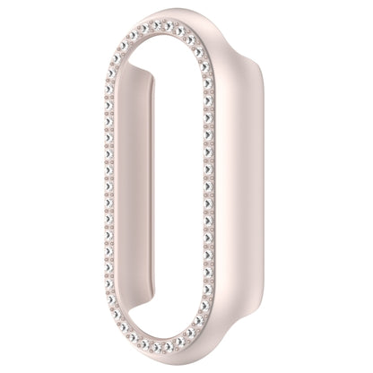 For Xiaomi Mi Band 8 Diamond Half Pack Hollow PC Watch Protective Case(Starlight) - Watch Cases by PMC Jewellery | Online Shopping South Africa | PMC Jewellery