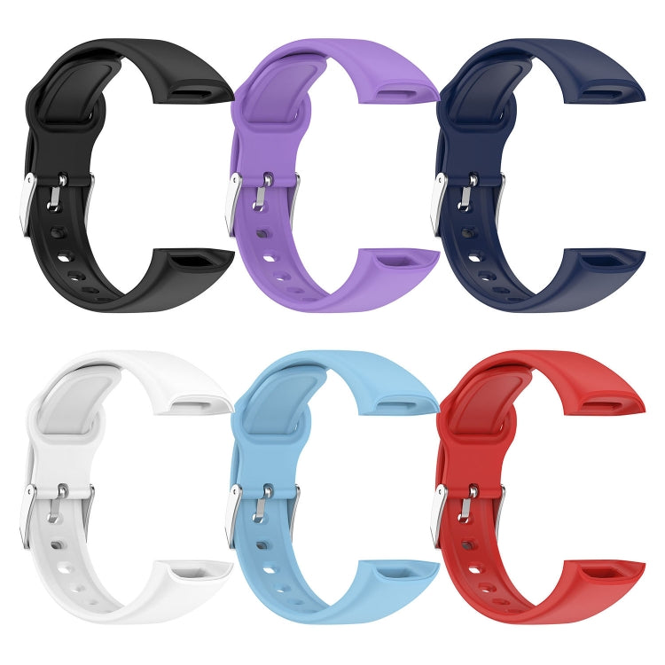 For Mambo Band 6S Solid Color Silver Buckle Silicone Watch Band(White) - Watch Bands by PMC Jewellery | Online Shopping South Africa | PMC Jewellery