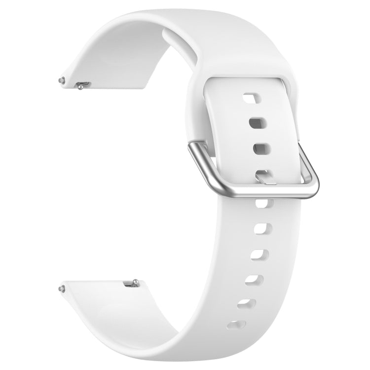 For CMF Watch Pro D395 22mm Solid Color Silver Buckle Silicone Watch Band, Size:L(White) - Watch Bands by PMC Jewellery | Online Shopping South Africa | PMC Jewellery