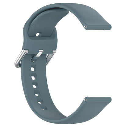 For CMF Watch Pro D395 22mm Solid Color Silver Buckle Silicone Watch Band, Size:L(Rock Blue) - Watch Bands by PMC Jewellery | Online Shopping South Africa | PMC Jewellery