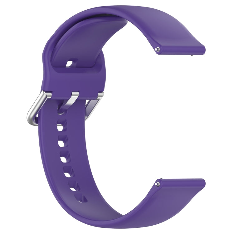 For CMF Watch Pro D395 22mm Solid Color Silver Buckle Silicone Watch Band, Size:L(Purple) - Watch Bands by PMC Jewellery | Online Shopping South Africa | PMC Jewellery