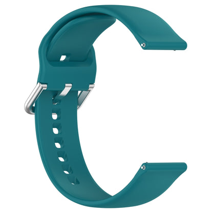 For CMF Watch Pro D395 22mm Solid Color Silver Buckle Silicone Watch Band, Size:S(Green) - Watch Bands by PMC Jewellery | Online Shopping South Africa | PMC Jewellery
