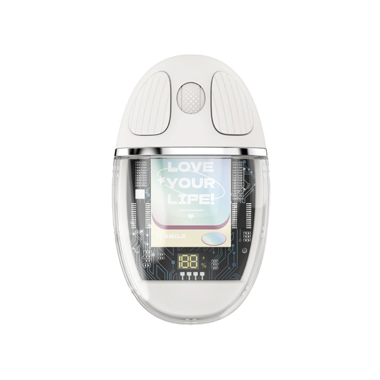 ZGA Colorful Transparent Dual Mode Wireless 2.4G + Bluetooth 5.0 Mouse(Creamy White) - free shipping - PMC Jewellery - Order now!
